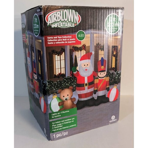 Gemmy Holiday Gemmy 7 Ft Airblown Inflatable Santa Toy Collection